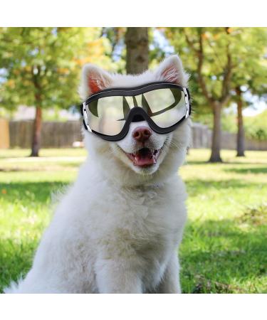 Dog Goggles for Medium and Large Dogs Dog Fashion Sunglasses Windproof Dustproof Snowproof Adjustable Pet Sunglasses for Outdoor Riding Driving Eyewear Protection (Black) - Buy Online on GoSupps.com