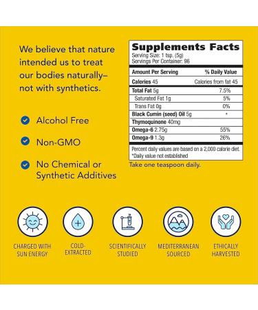 NORTH AMERICAN HERB & SPICE Black Seed Oil - 16 fl oz Pack of 2 - Digestive & Immune Support - Non-GMO - 192 Total Servings 16 Fl Oz (Pack of 2) - Buy Online on GoSupps.com