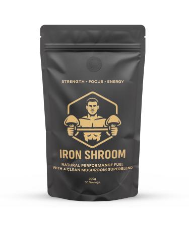 Iron Shroom Chocolate-Flavoured Functional Performance Fuel | Whey Creatine & Mushroom Superblend with Lion s Mane Reishi Chaga & Cordyceps | 10.5oz (300g) | 30 Servings