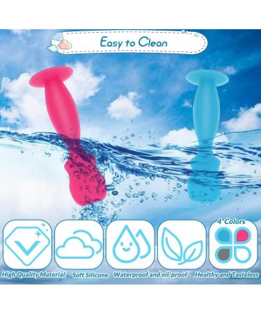 KHTD Baby Diaper Cream Spatula Applicator 4 Pack - Soft Silicone Mini Brush for Newborn, Blue Gray Pink White - Buy Online on GoSupps.com