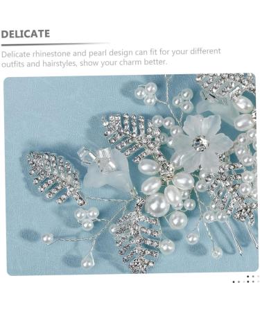 Didiseaon Bridal Hair Comb Crystal Headpiece Floral Hair Fork Metal Hair Comb Rhinestone Headpiece for Women Rhinestone Clips for Hair Tiara Bride Accessories Vintage Rhinestones - Buy Online on GoSupps.com