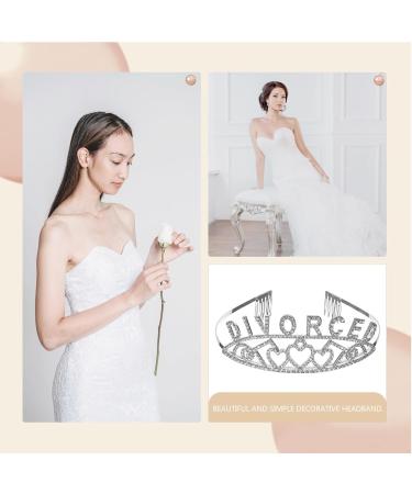 Beavorty Divorced Crown Headband Metal Divorced Letters Tiaras Hair Hoop Party Hair Decorations For Women - Buy Online on GoSupps.com