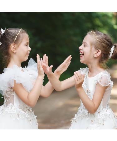 Gold Rhinestone Flower Crown Headband Set for Brides and Bridesmaids - Wedding Hair Accessories - Buy Online on GoSupps.com