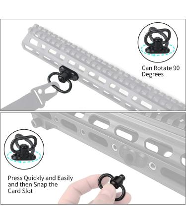 Toopmount M-LOK QD Swivel Adapter - 1.33 Rotatable Locking Loop Base for Tactical Picatinny Rail - 2-Pack | International Shipping Available - Buy Online on GoSupps.com