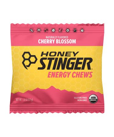 Honey Stinger Organic Cherry Blossom Energy Chew | Gluten Free & Caffeine Free | For Exercise, Running and Performance | Sports Nutrition for Home & Gym, Pre and Mid Workout | 12 Pack, 21.6 Ounce Cherry Blossom 1.8 Ounce