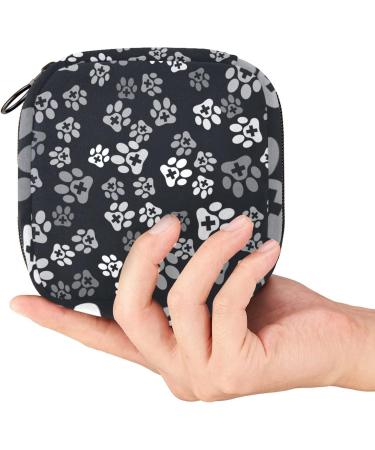 Menstruation Pad Bag with Zipper - Stylish Women's Tampon & Napkin Collection Bags (Dog Paws & Hospital Patterns) - Color 9 - Buy Online on GoSupps.com
