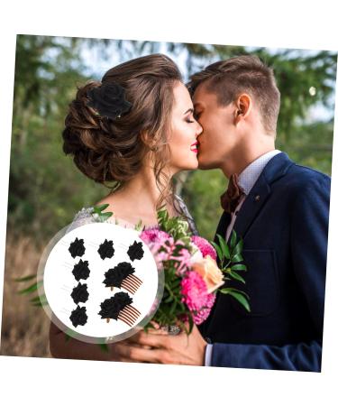 Beavorty 5 Sets Rose Hair Clip Hair Pins for Buns Bridal Wedding Black Rose Flower Hair Comb Rose Hair Comb Womens Barrettes for Hair Red Tiara Rose Hairpin Silk Cloth Miss Roses Safflower - Buy Online on GoSupps.com