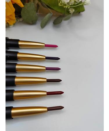 6pcs Matte Lipstick & Lip Liner Set - Long Lasting Waterproof Nude & Dark Brown - 24 Hour Moisturizing Lip Makeup Kit - Buy Online on GoSupps.com