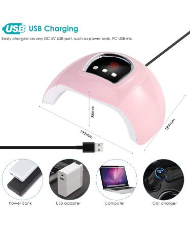 54W UV Nail Lamp LED UV Gel Polish Auto Sensor Curing Lamp with 3 Timer - Home & Professional - Buy Online on GoSupps.com