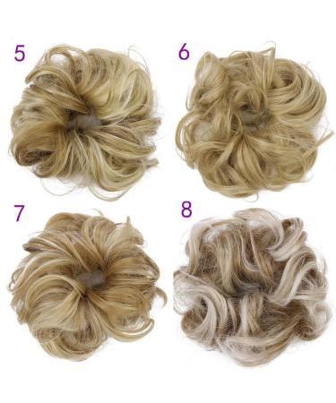 Frcolor Hair Tie Hairpiece - Messy Wavy Bun Synthetic Hair Extension for Updos (14H613) | International Shipping Available - Buy Online on GoSupps.com