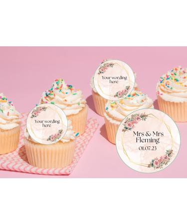 20 x EDIBLE PERSONALISED Botanical cupcake toppers wafer/icing uncut Birthday/Hen Party/Retirement/Baby Shower (Wafer Paper) Rice Paper - Buy Online on GoSupps.com