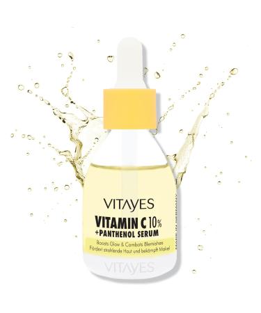 Vitayes Vitamin C 10% + Panthenol Serum Highly Effective Skin Rejuvenation Anti-Wrinkle Whitening Moisturising Skin Care Beauty Booster Face Serum for Radiant Skin
