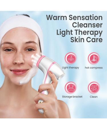 Facial Cleansing Brush Waterproof Deep Cleaning Exfoliation Rotating Spa Machine with 2 Speed Modes Electric Face Brush with 3 Replacement Brush Heads for Women (Pink)  - Buy Online on GoSupps.com