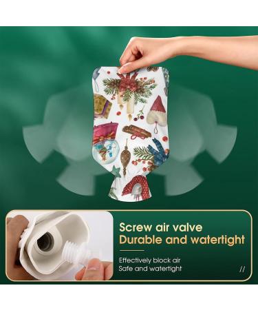 Christmas Hot Water Bottle with Plush Cover - Hand Warmer for Adults & Children | 26.5x15.3cm - Buy Online on GoSupps.com