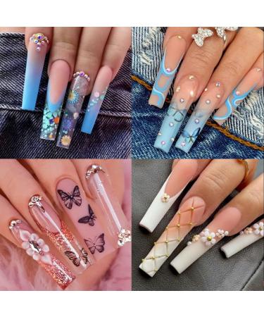 UNA GELLA XXL Square Fake Nails - 240pcs Pre-file Long Gel Nail Tips - Clear Tapered Matte Press On Nails - Buy Online on GoSupps.com