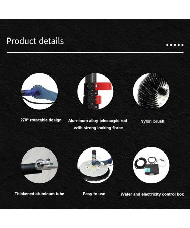 Solar Photovoltaic Panel Cleaning Rotating Brush with Telescopic Pole Professional Electric Cleaning Equipment Robot for Signboard Building Exterior Wall - Buy Online on GoSupps.com