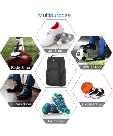 Premium Portable Shoe Bag for Golf & Soccer | 3 Zipper Design | Unisex Sports Footwear Organizer (Black) - Buy Online on GoSupps.com