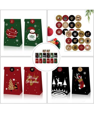 Mikinona 1 Set Christmas Kraft Paper Bag Christmas Bags Hanging Advent Calendar Xmas Paper Pouch Elder - Buy Online on GoSupps.com
