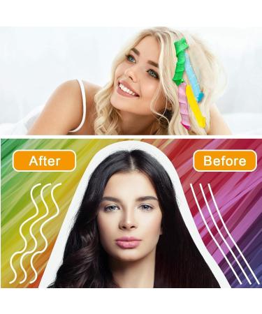 WUERKIYA Hair Curlers for Short Hair No Heat Hair Rollers Spiral Curlers 15cm/25cm Hair Curlers Styling Kit with Styling Hooks DIY Hairstyle Tools for Women Girls (18 Pack) - Buy Online on GoSupps.com