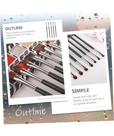 IWOWHERO 5pcs Eye Shadow Brush Makeup Brush Practical Eyeshadow Brush Makeup Eyeshadow Brush Wooden Handle - Buy Online on GoSupps.com