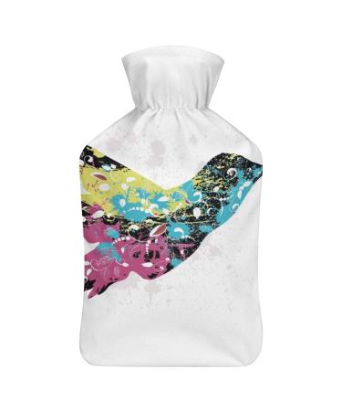Hot Water Bottle With Lid Hummingbird Rubber Hot Water Bag For Pain Relief Cramps Foot Warmer Hot And Cold Therapy