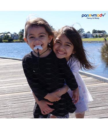 Panny & Mody 3 Pack Shark Tooth Sensory Chew Necklace for Kids - Teething & Autism Chewy Teether Pendant - Silicone Oral Sensory Jewelry - Boys and Girls (Black, Beige, Pearl) - Buy Online on GoSupps.com