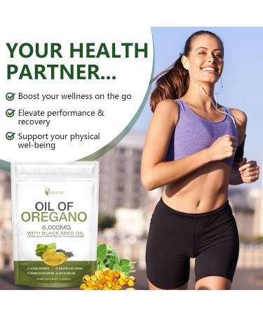 EILTEAU Oil of Oregano with Black Seed Oil 6000mg Oregano Oil Capsules Non-GMO Gluten Free Antioxidant & Immune Support - 3rd Party Lab Test GMP Certification (1) - Buy Online on GoSupps.com
