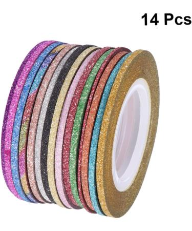 14 Rolls 2mm Shiny Nail Art Tape Set - 14 Colors DIY Manicure Tool for Stunning Nail Designs - International Shipping Available - Buy Online on GoSupps.com