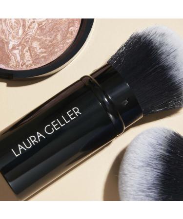 LAURA GELLER Baked Balance-N-Glow Foundation in Porcelain with Retractable Airbrush Kabuki Brush (2 PC) - Illuminate and Correct - Buy Online on GoSupps.com