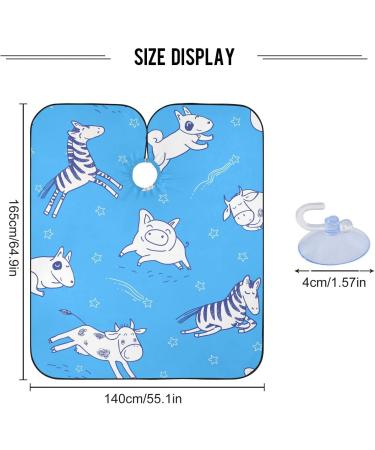 Shop Waterproof Barber Cape - Cute Animal Cow & Pig Cheetah Haircut Bib for Men & Unisex | International Shipping - Buy Online on GoSupps.com