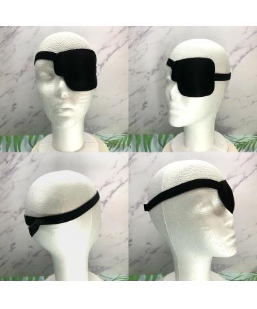 AMZVIO 2PCS Adjustable 3D Eye Patches for Adults - Soft Medical Eye Patch for Lazy Eye After Surgery & Pirate Cosplay - Black Large Size (Left Eye - Buy Online on GoSupps.com