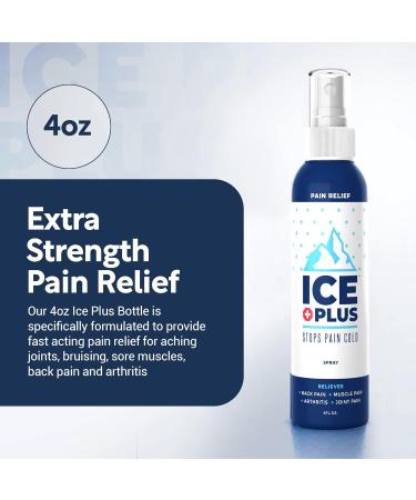 Ice Plus Cooling Spray | 4 oz. | Organic Ingredients | Easy Mist Application | Relieves Aches, Pains, and Injuries - Buy Online on GoSupps.com