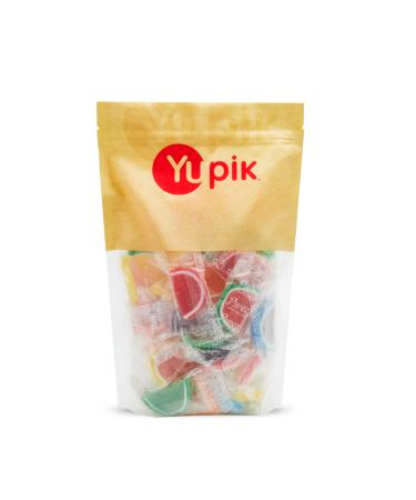 Yupik Wrapped Fruit Flavored Jelly Slices 1 kg Gluten-Free Individually Wrapped Candy Fruity Flavors Sugary Coating Delicious Snacks Ideal for Gifting Halloween & Holidays 1 kg (Pack of 1)