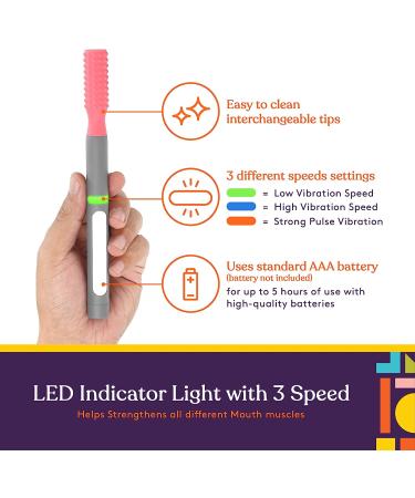 Special Supplies Buzz Buddy Oral Stimulation Kit - 6 Soft Textured Heads, Calm Sensory Needs, Support Speech & Self Feeding, Gentle Vibrations - Grey - Buy Online on GoSupps.com