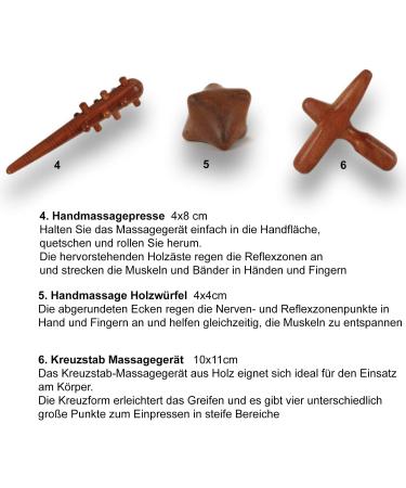 Premium 6-Piece Wooden Massage Set | International Shipping Available - Buy Online on GoSupps.com