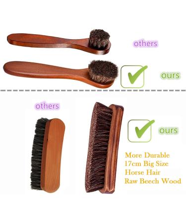 KY-Tech Shoe Brush Set with Horsehair Brush & Plush Polishing Glove - Set B - Buy Online on GoSupps.com