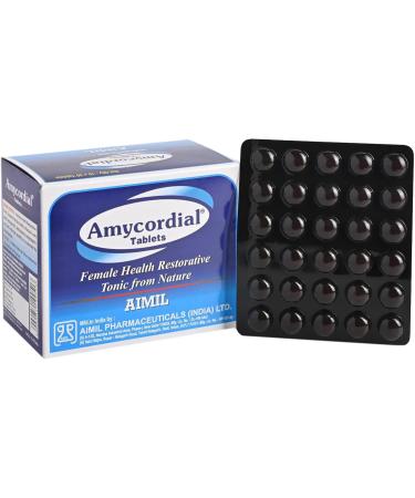 AIMIL Amycordial Tablets - 30 Tablets (Pack of 2) | Female Health Restorative | Contains Shatavari Amla Guduchi Methi and more - Buy Online on GoSupps.com