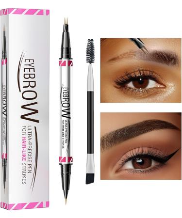Curved eyebrow pencil curved eyebrow pen - 2-in-1 eyeliner pencil with eyebrow pen | Natural-looking eyebrow pencil for travel shopping business trips - Buy Online on GoSupps.com