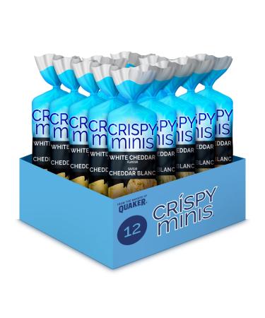 Quaker Crispy Minis White Cheddar Flavour Large Brown Rice Cakes Multi-Pack 140g (Pack of 12) White Cheddar Rice Cakes 11.67 g (Pack of 12)