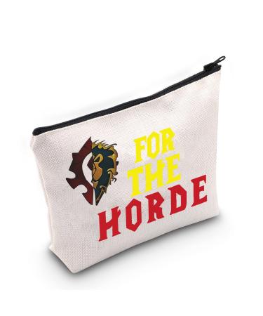 Levlo Warcraft Game Cosmetic Make Up Bag Warcraft Gamer Inspired Gift for the Horde Makeup Zipper Pouch Bag for Women Girls (for the Horde) for the Horde