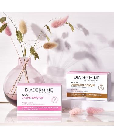 Diadermine - Savon dermatologique aux extraits hydratants d'amande douce et avocat - Visage et Corps - Nettoie et prot ge la peau du dess chement - Savon de 100g - Lot de 6 - Buy Online on GoSupps.com