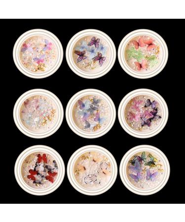 Sanwood 3D Butterfly Nail Decor | Shining Nail Gems for DIY Craft & Makeup | Colorful Nail Art Ornaments - Buy Online on GoSupps.com