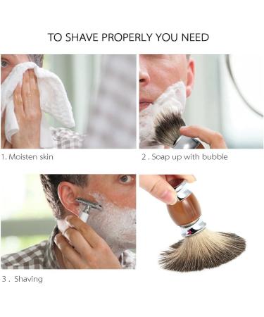 FESJOY Professional Shave Brush - Resin Handle Barber Tool for Men | Premium Beard Cleaning & Shaving Appliance - Buy Online on GoSupps.com