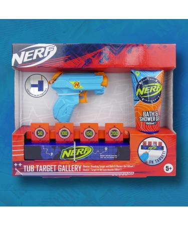 Nerf Tub Target Gallery Children's Gift Set - Nerf Blaster - Bath & Shower Gel 150ml - Bath Target