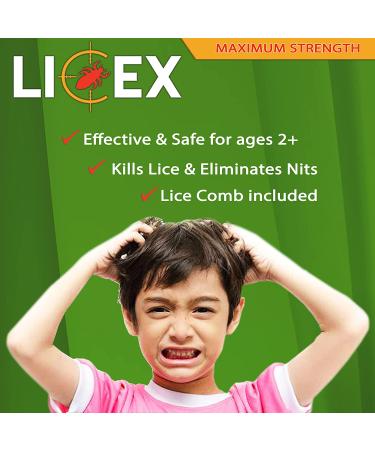Licex Head Lice Treatment Shampoo - 4 oz - Includes Lice Comb - Kids & Adults - Buy Online on GoSupps.com