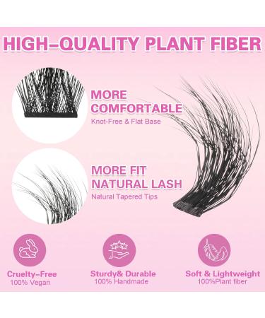 Fluffy Lash Cluster - Self-Adhesive Manga Lashes 10-18mm | No Glue Volume Eyelash Extensions - Buy Online on GoSupps.com