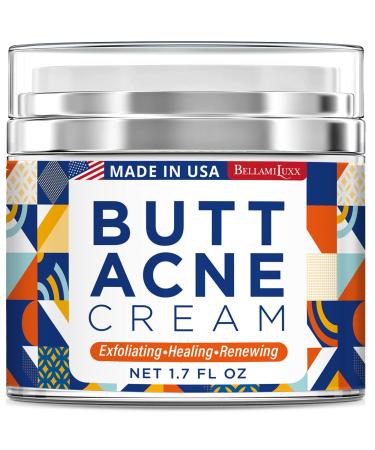 Butt Acne Clearing Cream  Butt & Thigh Acne Clearing Cream - Moisturizing & Exfoliating Formula for Acne  Pimples  and Dark Spots 1.7 Fl Oz (Pack of 1)