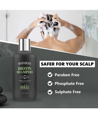 Mokita Naturals Hair Thickening Shampoo with Biotin - Volumizing & Regrowth Formula for Thin & Fine Hair - Sulfate-Free & Vegan - 8.5 oz - Buy Online on GoSupps.com