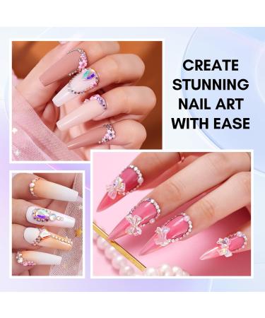 Makartt Rhinestones Nail Set 15g UV LED Glue Gel & Design Brush for DIY Nail Decoration Professional Nail Charms & Accessories - Buy Online on GoSupps.com
