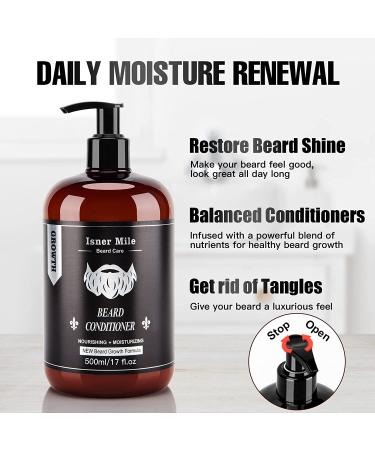 Beard Wash and Conditioner Set - Large 17 oz - New Beard Growth Formula with Biotin, Argan & Jojoba Oils - Smooth, Soften, Strengthen - Gift for Men - Buy Online on GoSupps.com